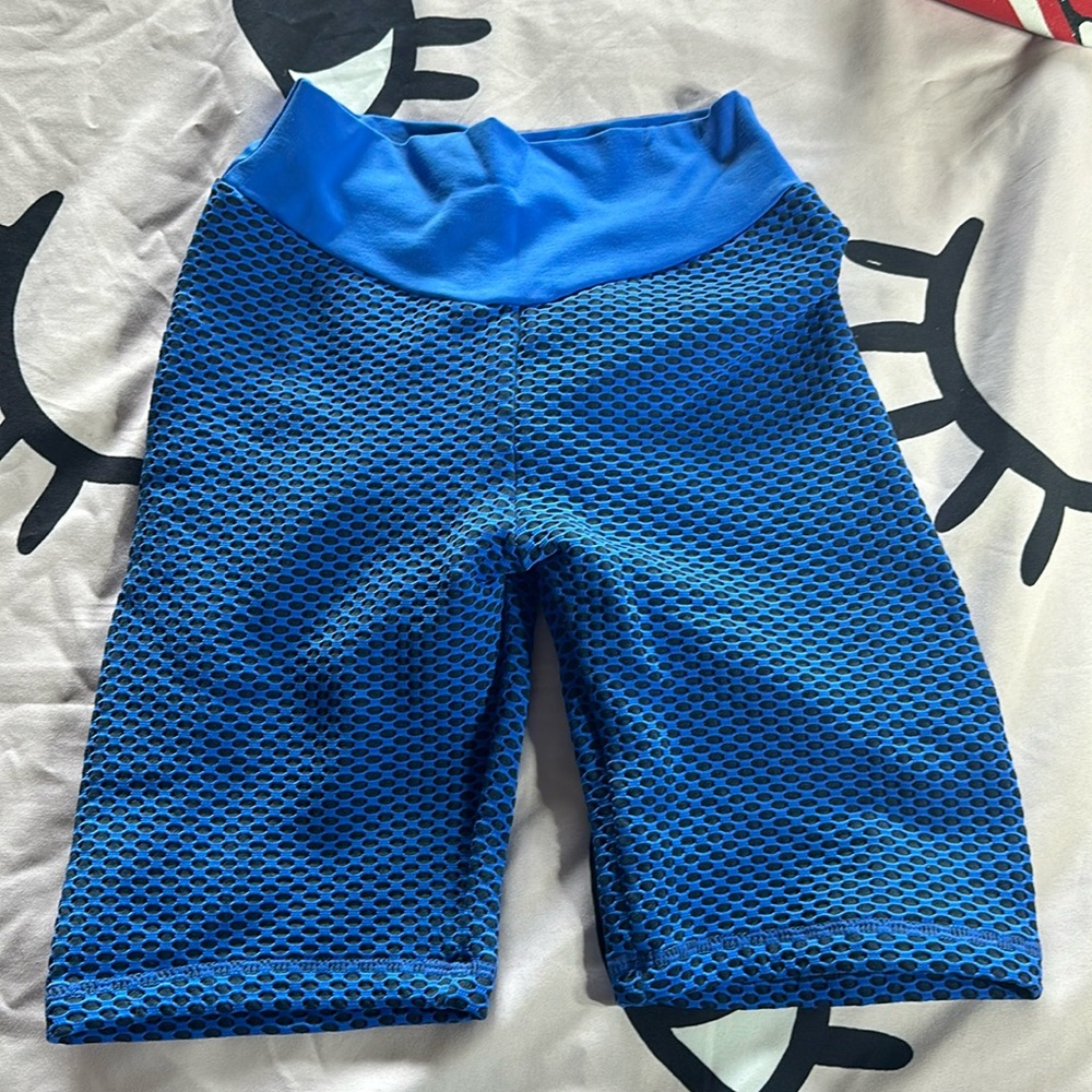 Blue bike shorts